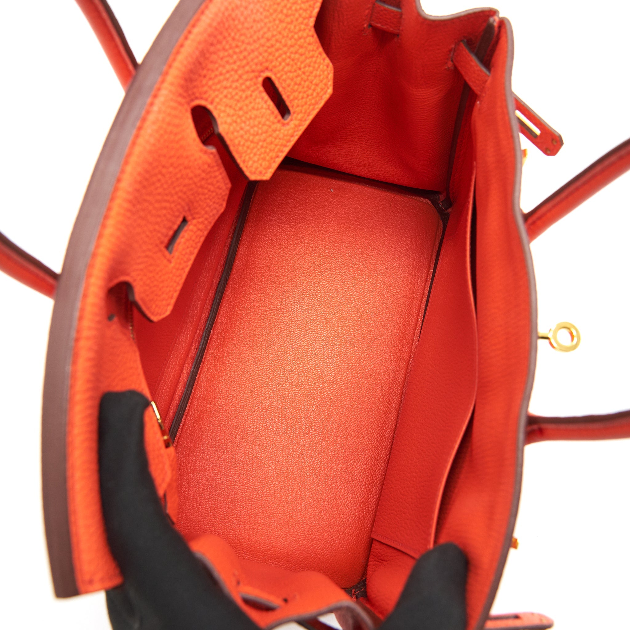 HERMES BIRKIN TOGO 25 ORANG POPPY