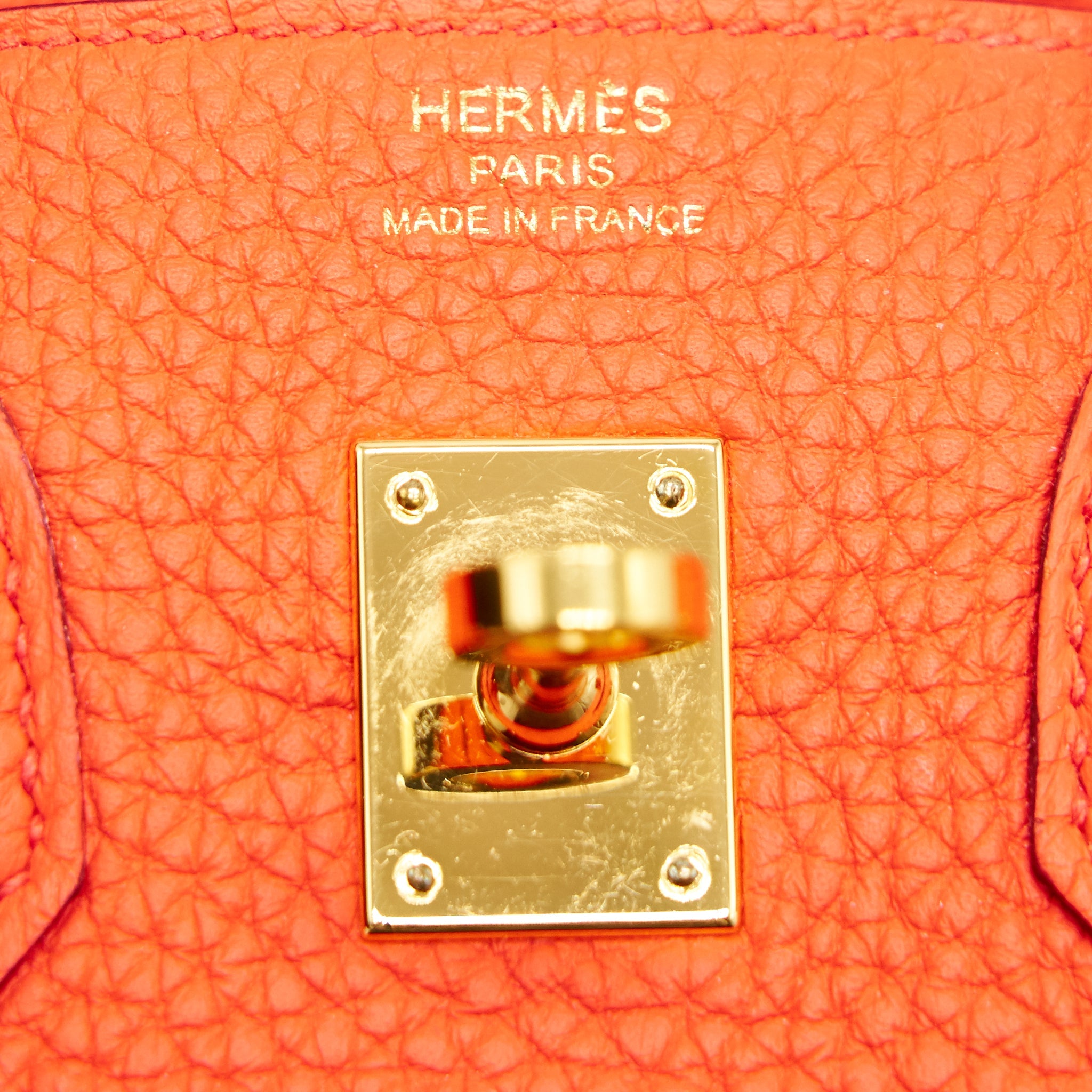 HERMES BIRKIN TOGO 25 ORANG POPPY