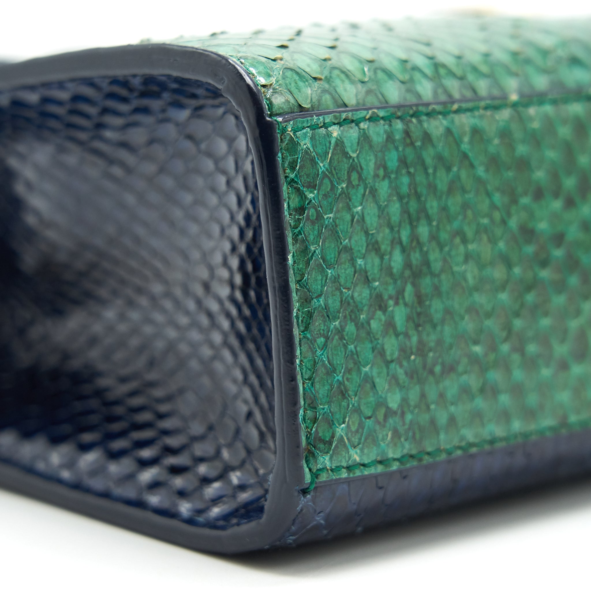CHRISTIAN DIOR PYTHON CLUTCH/ CROSSBODY BAG MULTI COLOUR