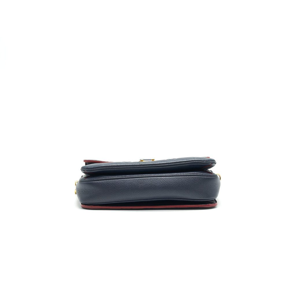 LOUIS VUITTON POCHETTE METIS MONOGRAM EMPREINTE LEATHER MARINE ROUGE