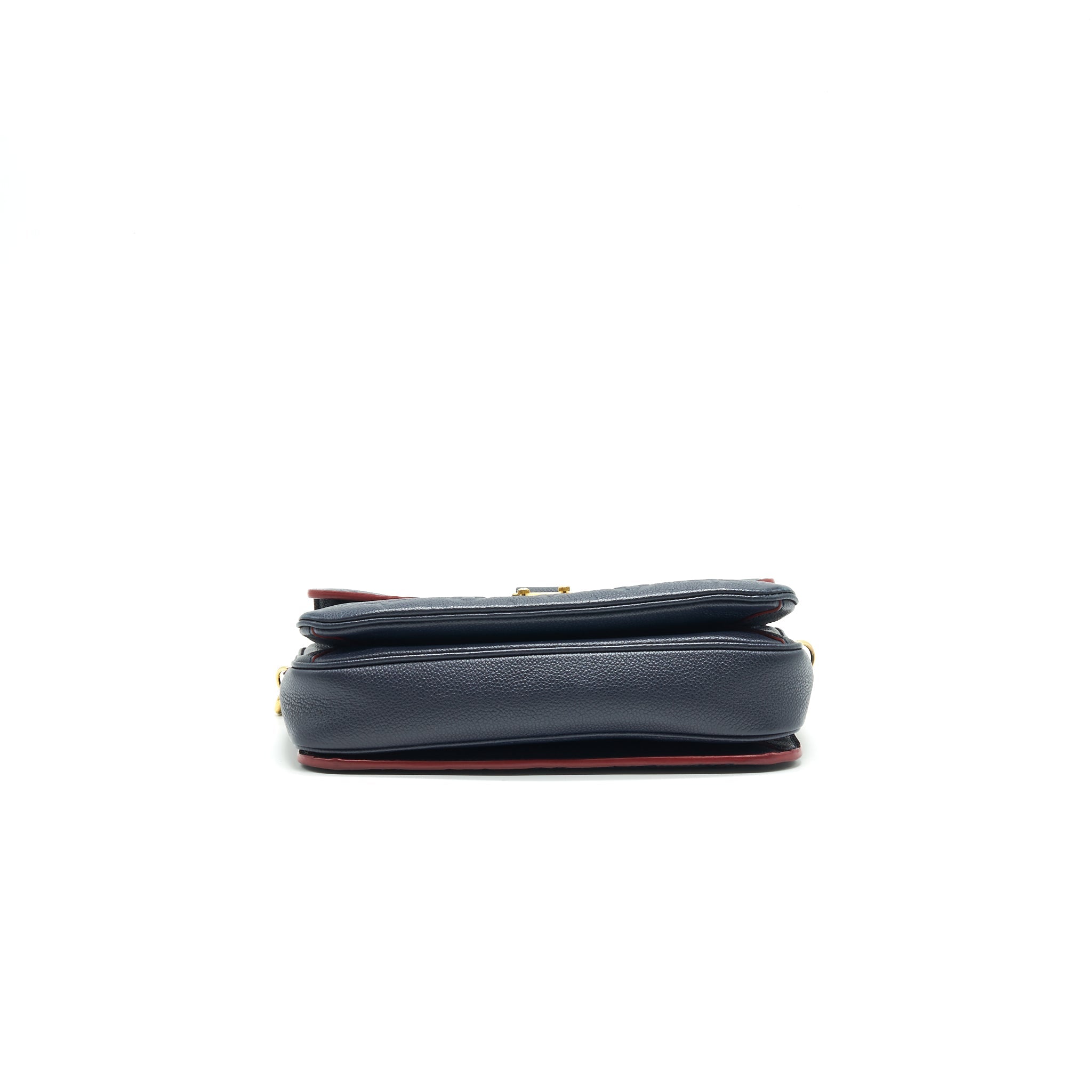LOUIS VUITTON POCHETTE METIS MONOGRAM EMPREINTE LEATHER MARINE ROUGE