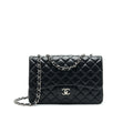 CHANEL SINGLE FLAP JUMBO BAG LAMBSKIN BLACK SHW