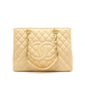 CHANEL CAVIAR GRAND SHOPPING TOTE GST BEIGE