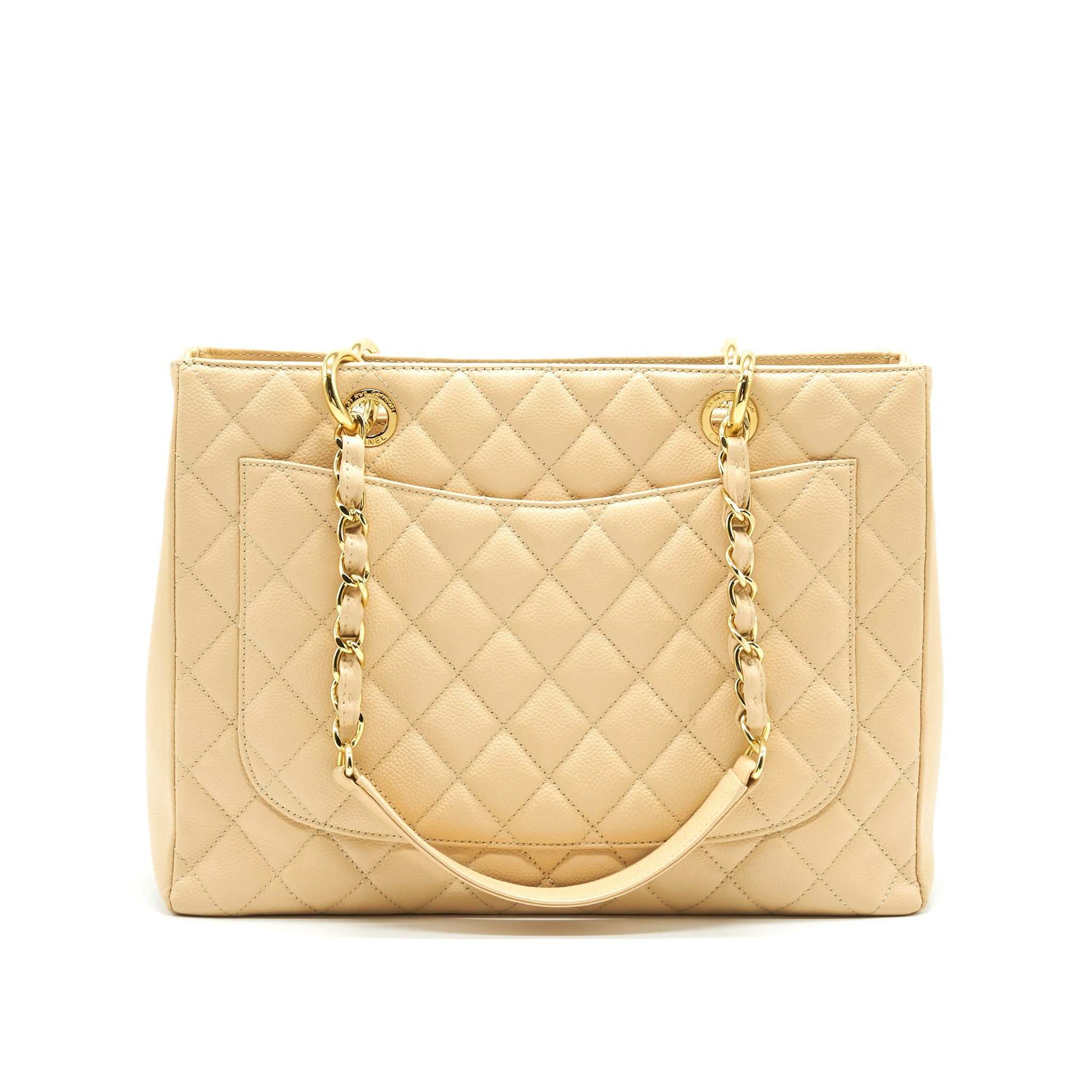 CHANEL CAVIAR GRAND SHOPPING TOTE GST BEIGE