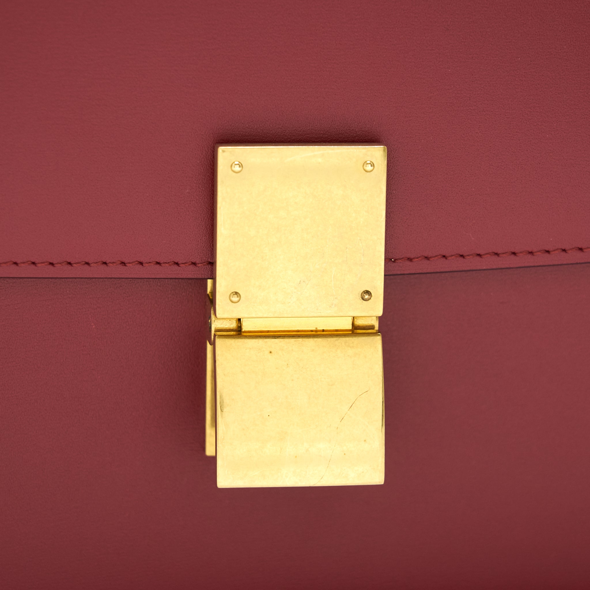 CELINE MEDIUM CLASSIC BOX BAG CALFSKIN RED