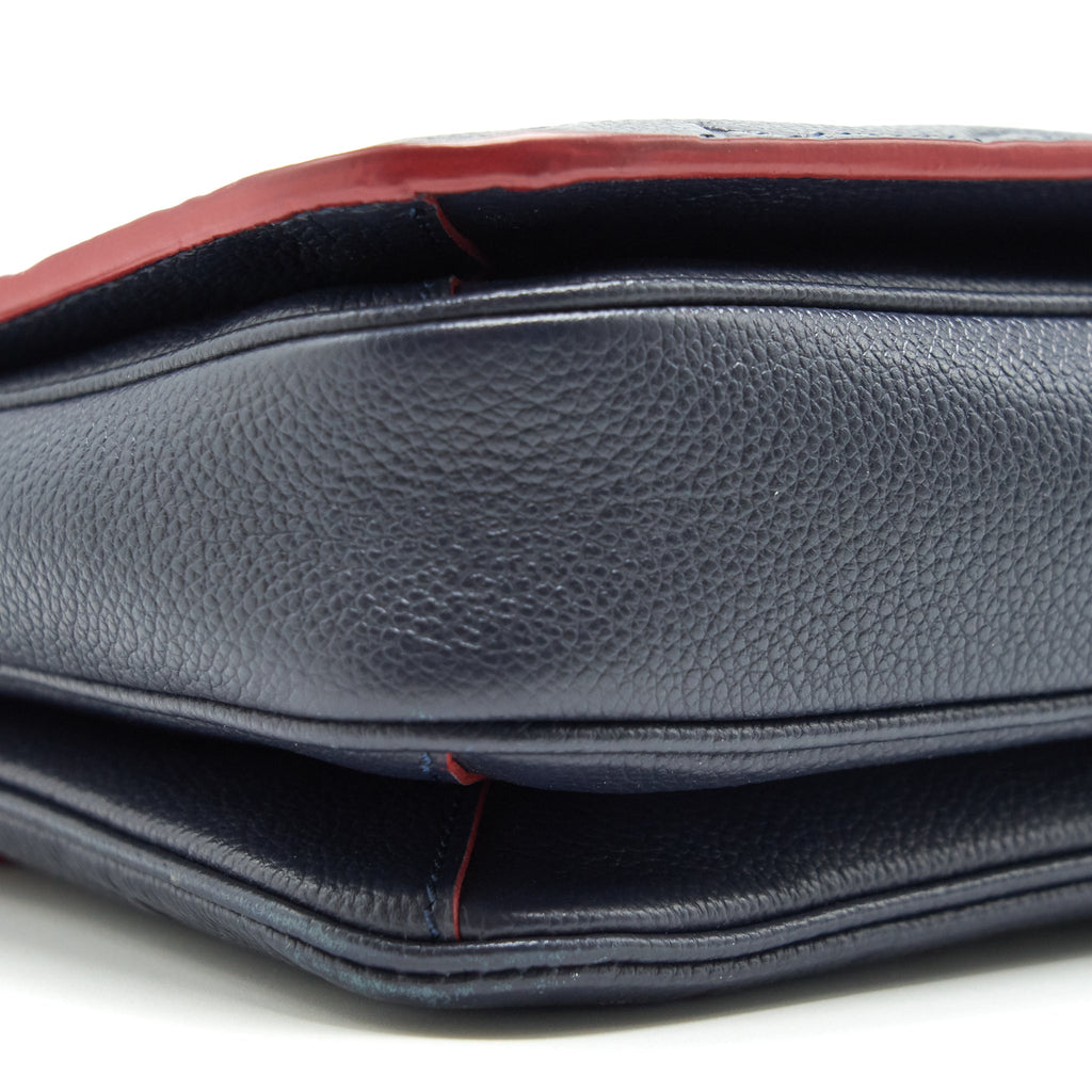 LOUIS VUITTON POCHETTE METIS MONOGRAM EMPREINTE LEATHER MARINE ROUGE