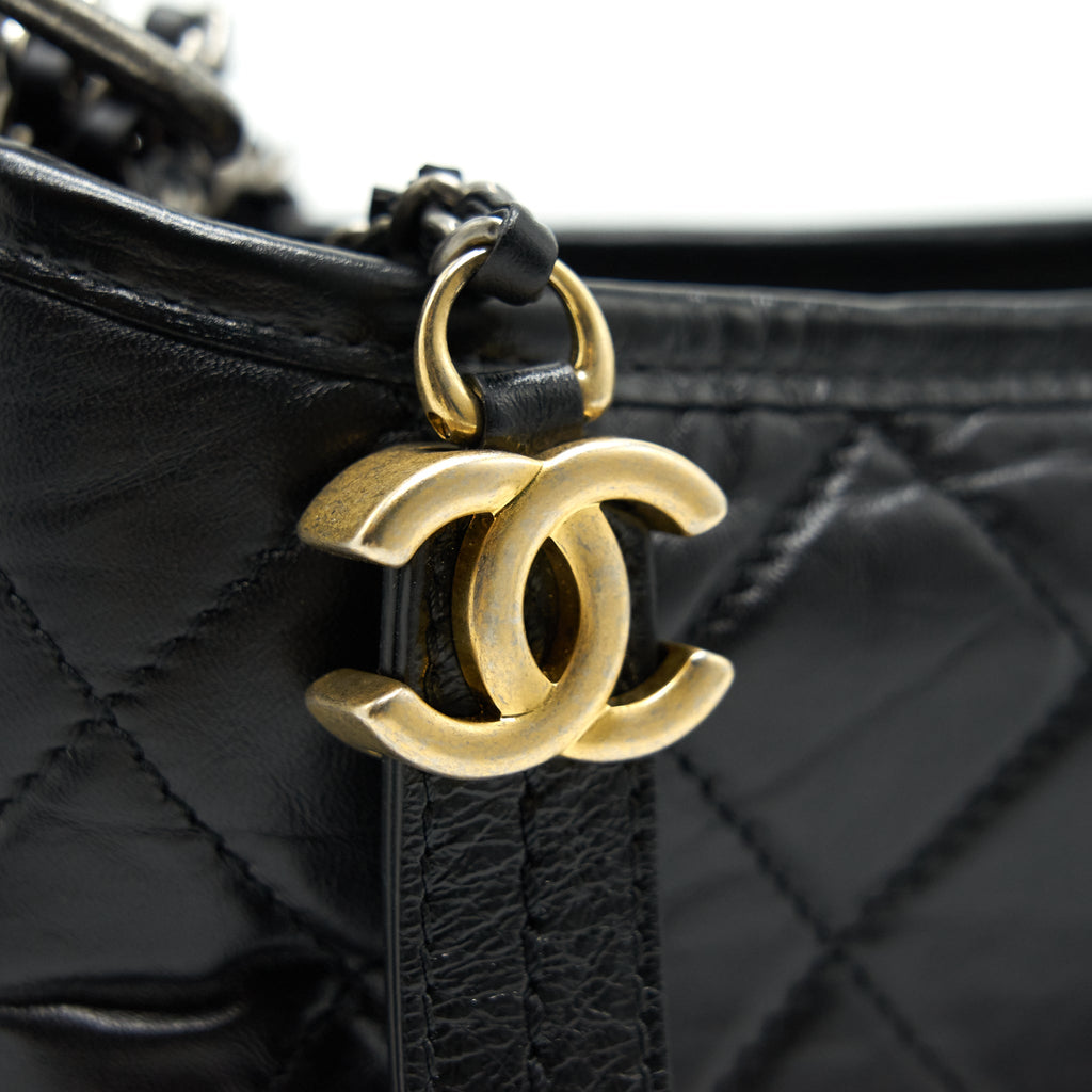 CHANEL SMALL GABRIELLE HOBO BAG BLACK