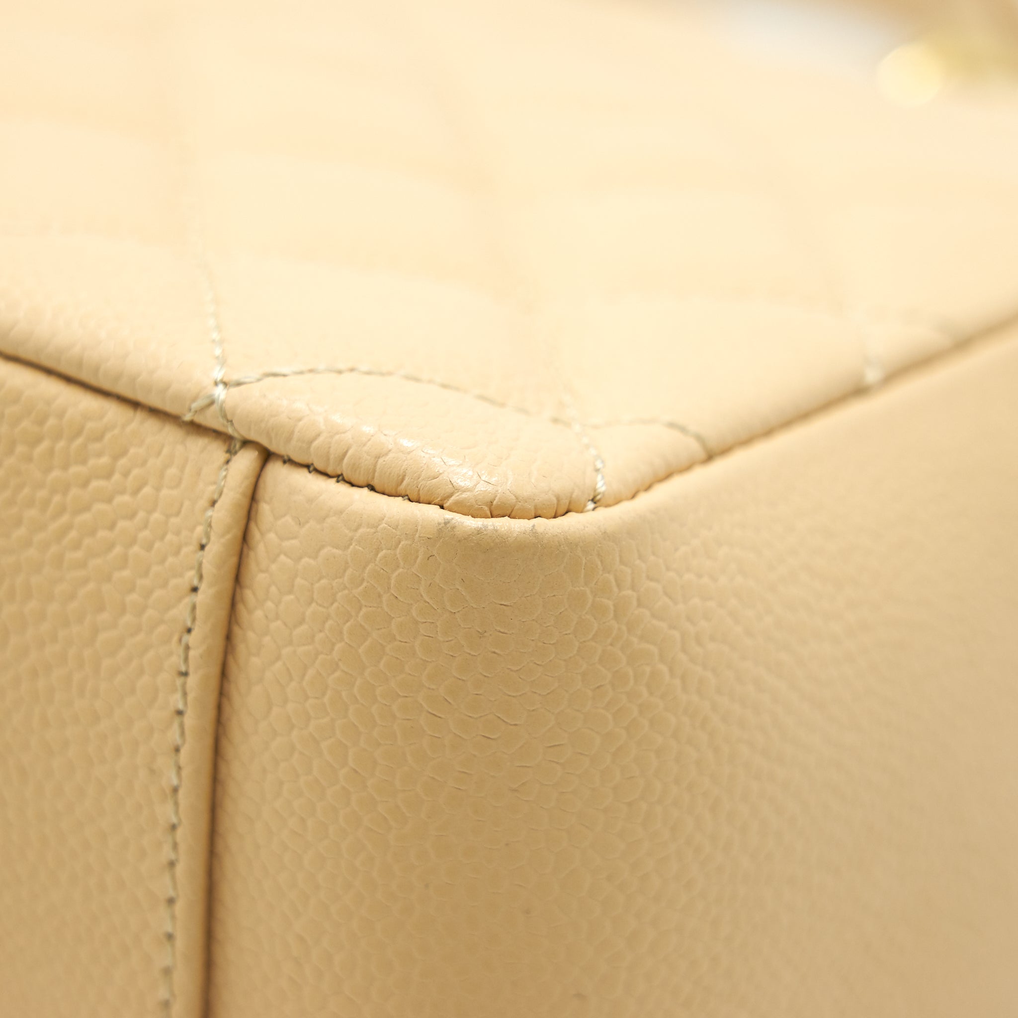 CHANEL CAVIAR GRAND SHOPPING TOTE GST BEIGE