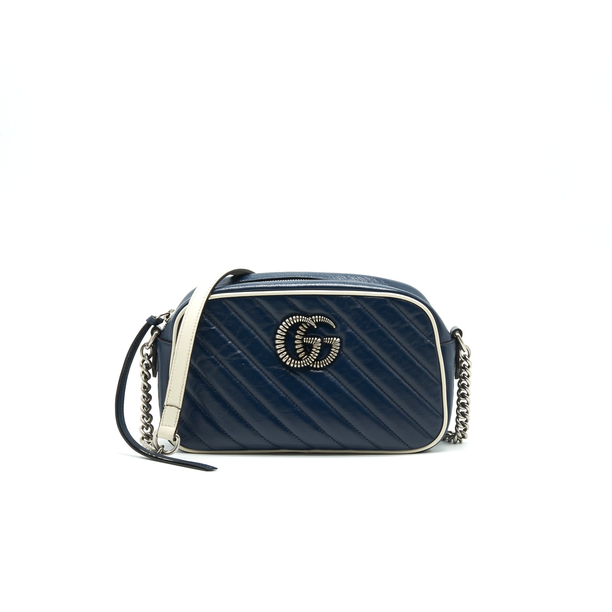 GUCCI SMALL GG MARMONT BAG NAVY
