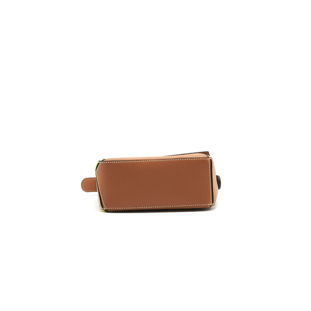 LOEWE MINI PUZZLE BAG KIWI SUEDE