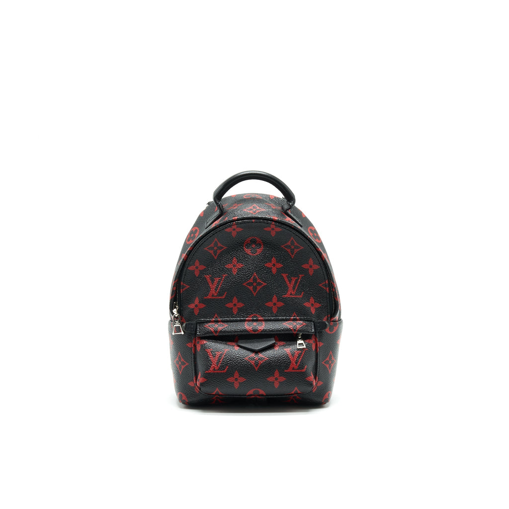 LOUIS VUITTON PALM SPRINGS MINI BACKPACK IN BLACK AND RED