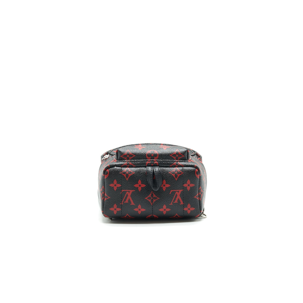 LOUIS VUITTON PALM SPRINGS MINI BACKPACK IN BLACK AND RED