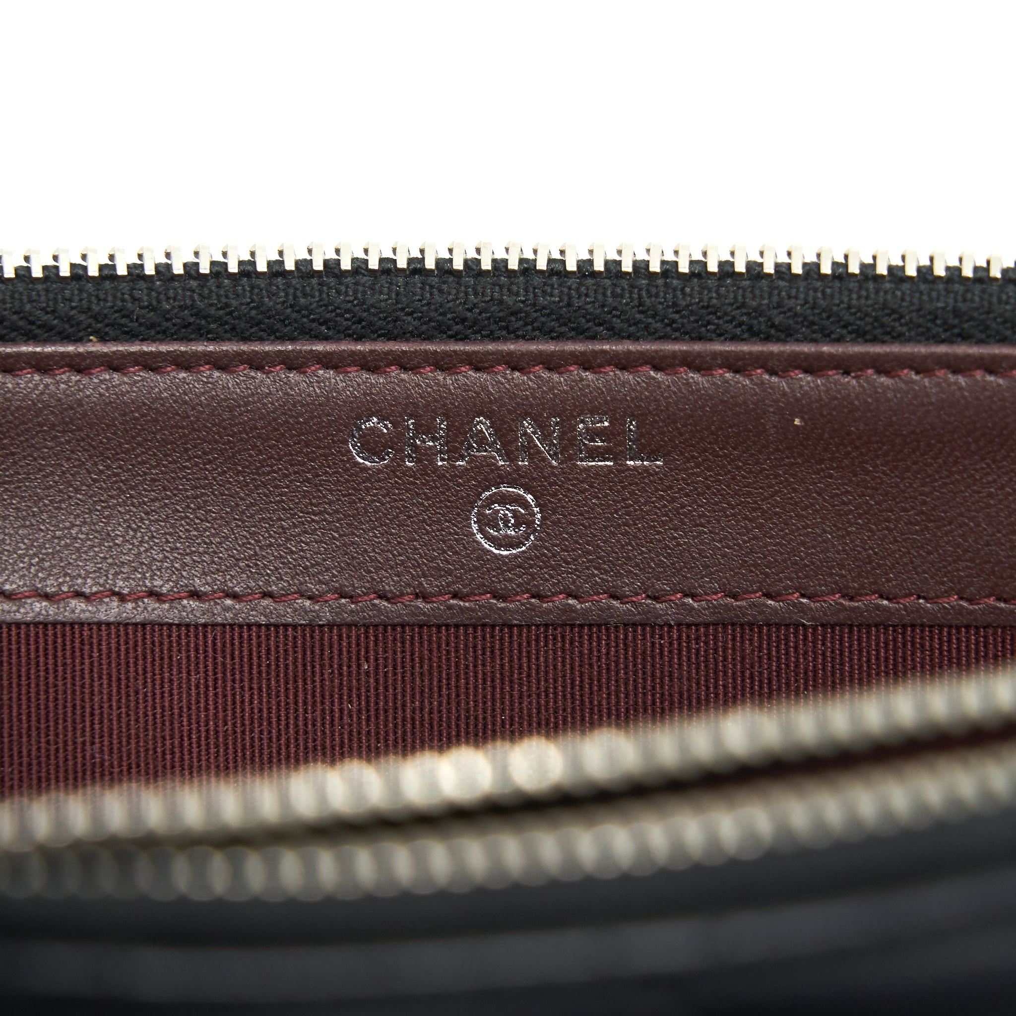 CHANEL DOUBLE ZIP CLUTCH WITH CHAIN LAMBSKIN BLACK SHW