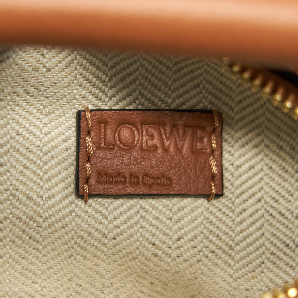 LOEWE MINI PUZZLE BAG KIWI SUEDE