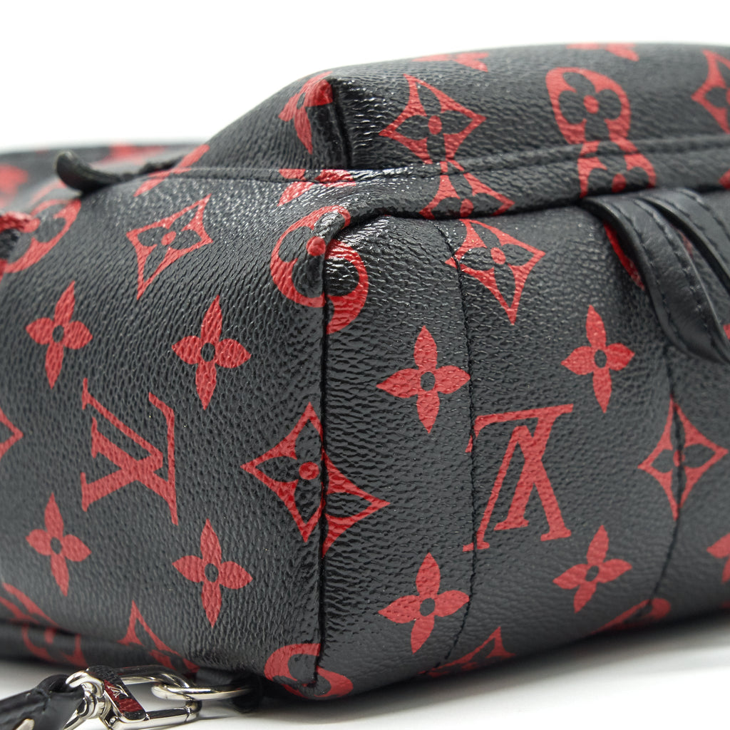 LOUIS VUITTON PALM SPRINGS MINI BACKPACK IN BLACK AND RED