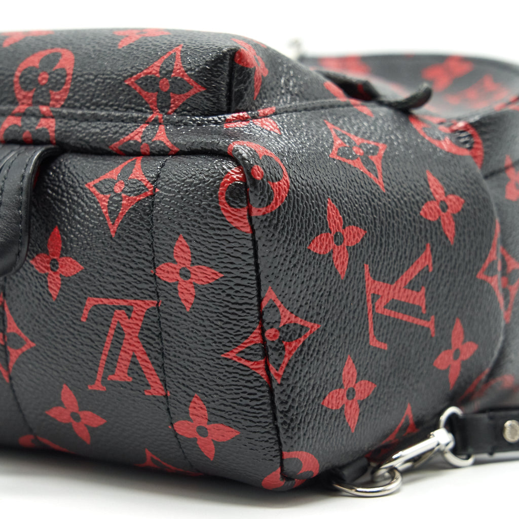 LOUIS VUITTON PALM SPRINGS MINI BACKPACK IN BLACK AND RED