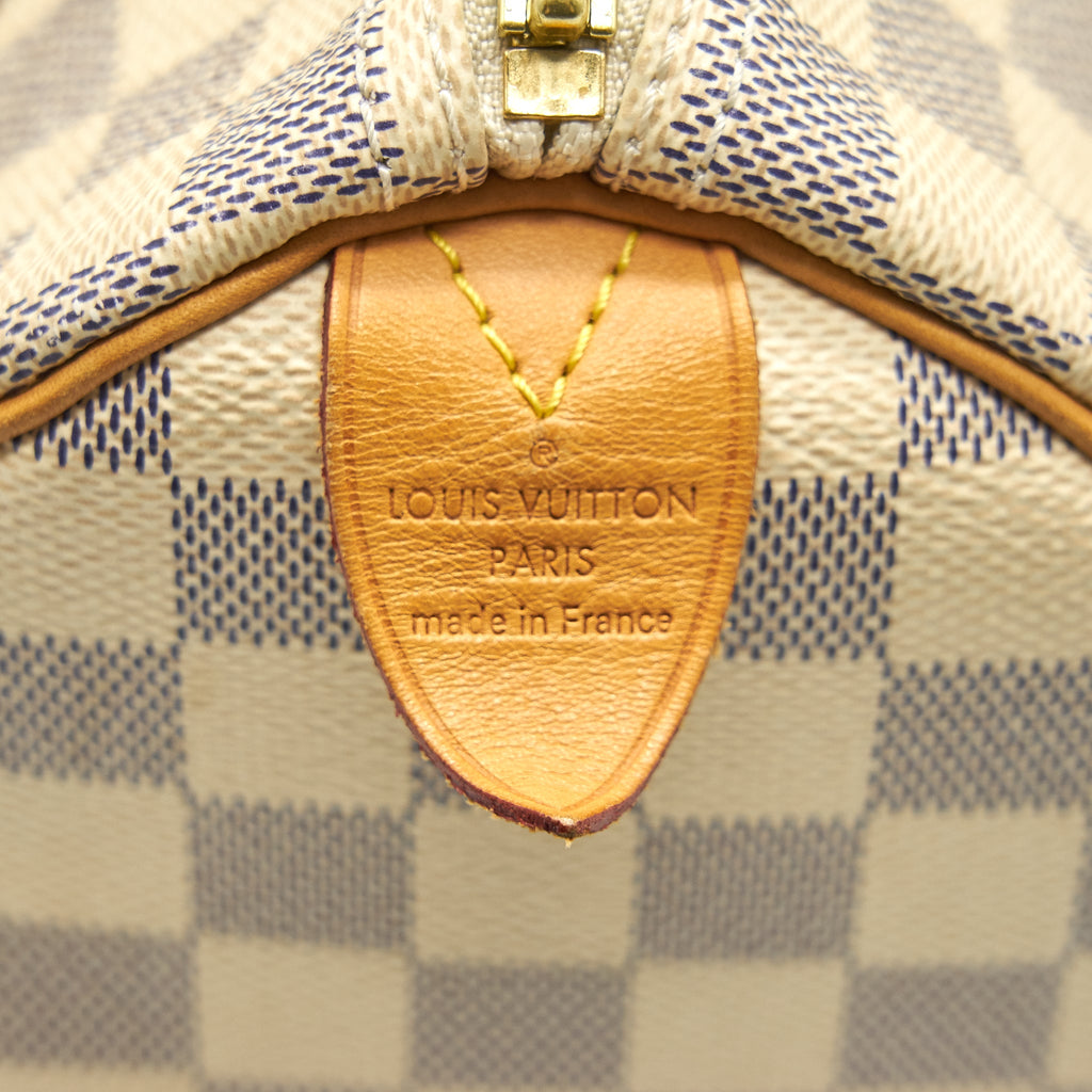LOUIS VUITTON SPEEDY 25 DAMIER AZUR CANVAS HANDBAG
