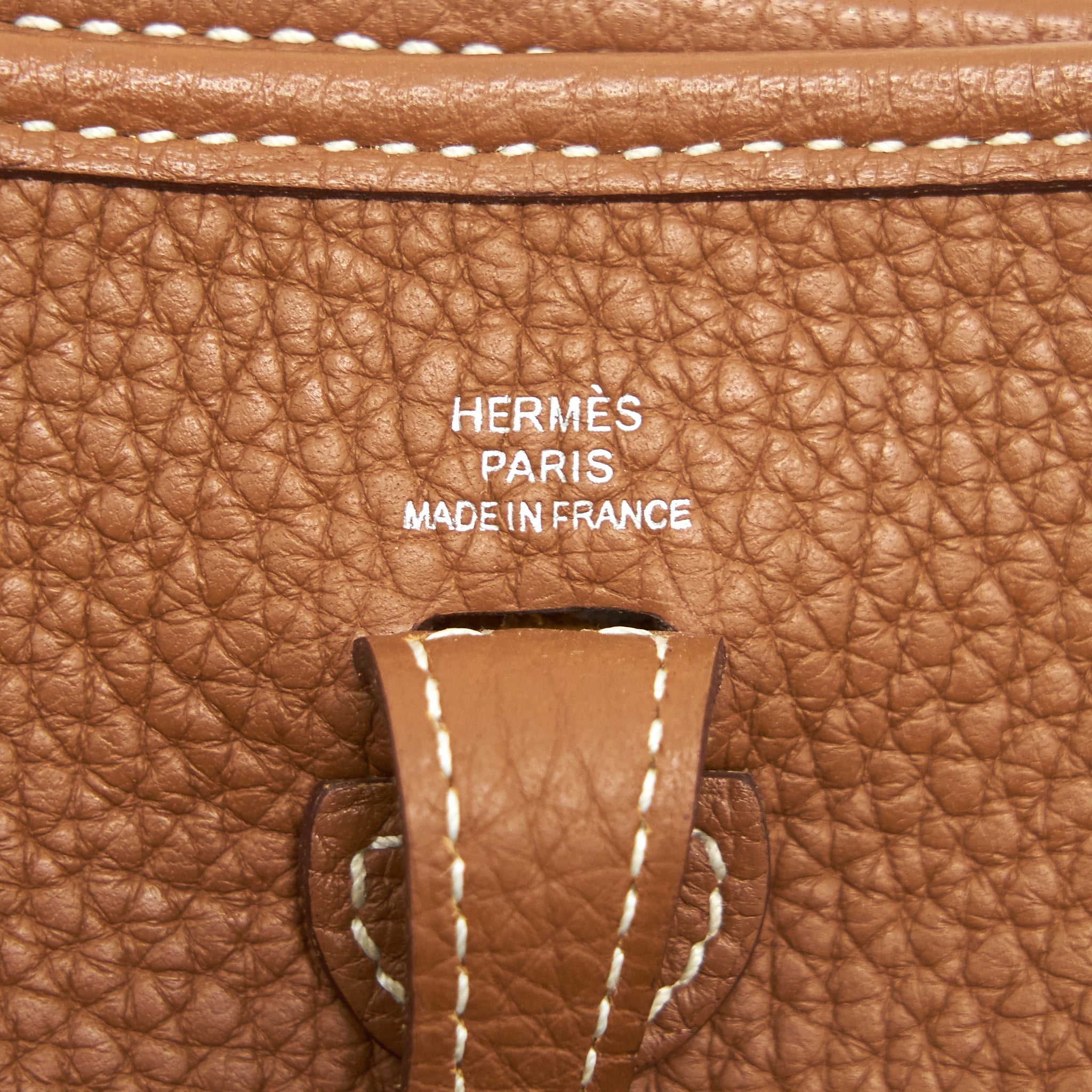 HERMES MINI EVELYNE GOLD WITH GOLD HARDWARE