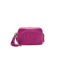 GUCCI SOHO SMALL LEATHER DISCO BAG HOT PINK