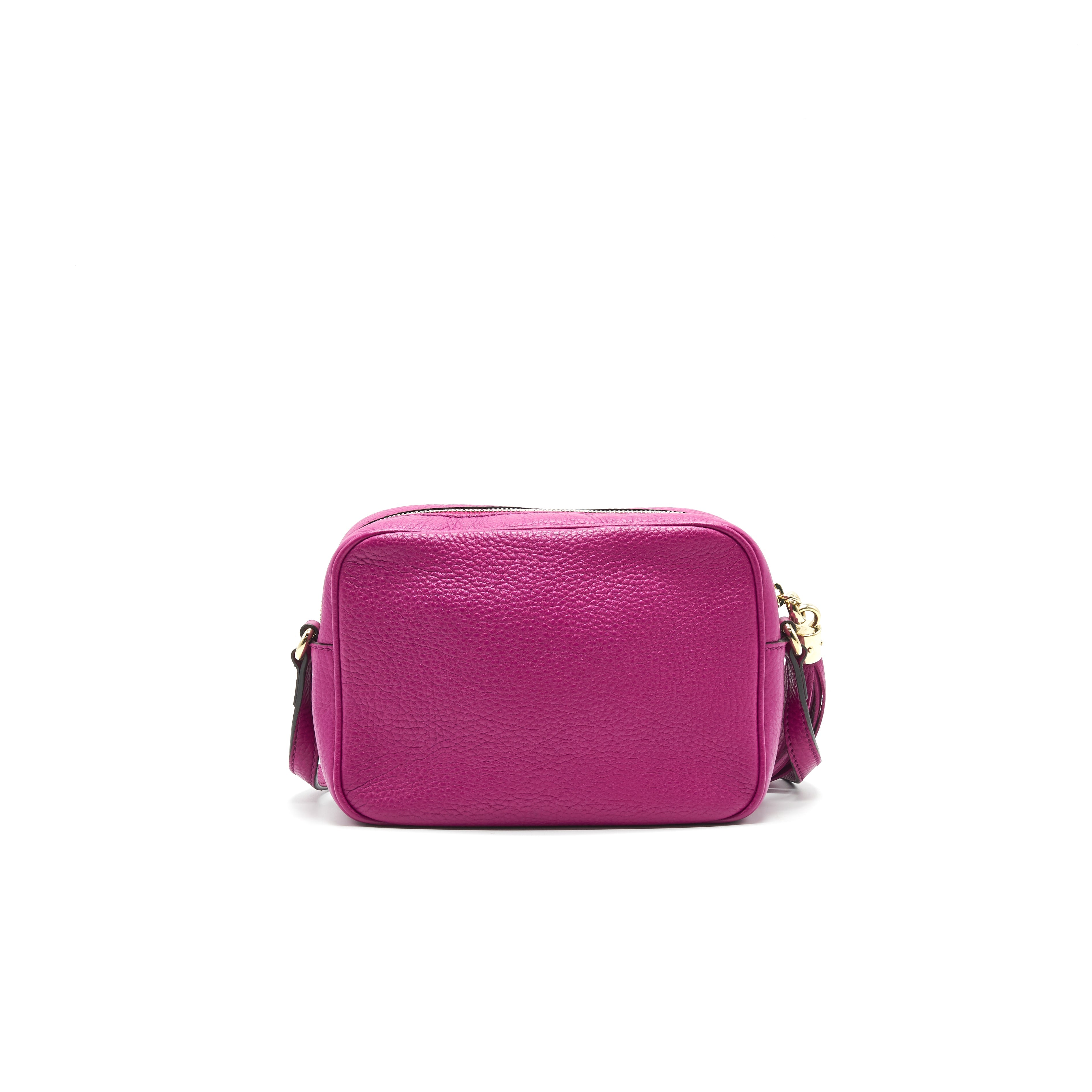 GUCCI SOHO SMALL LEATHER DISCO BAG HOT PINK