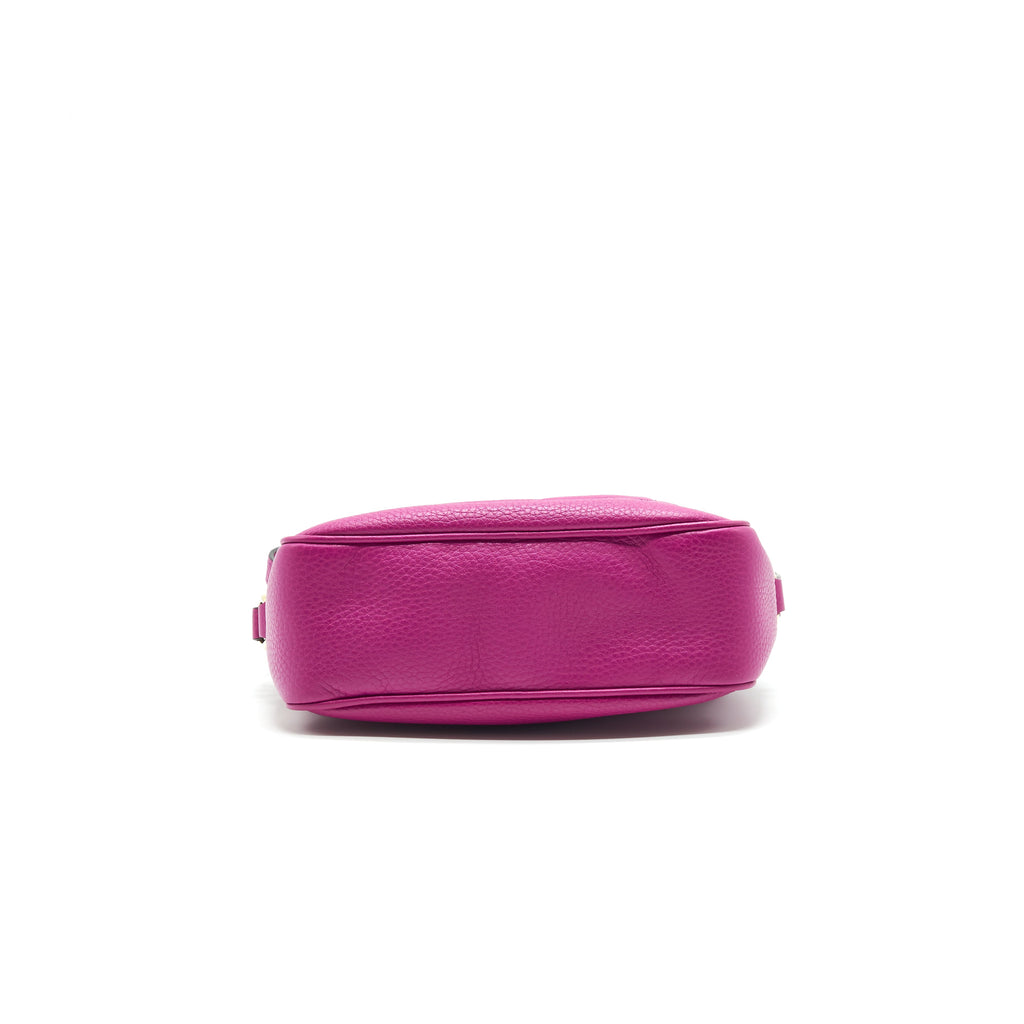GUCCI SOHO SMALL LEATHER DISCO BAG HOT PINK