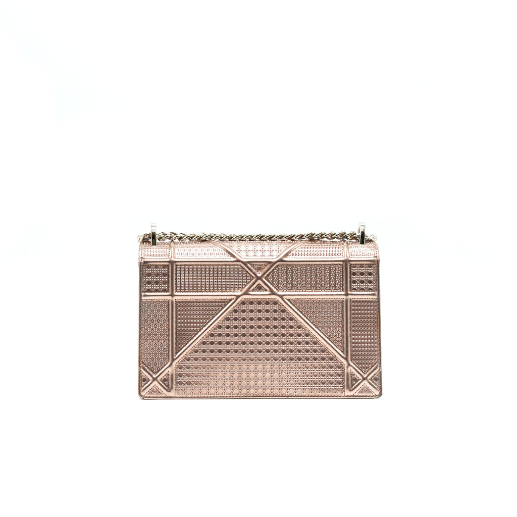 CHRISTIAN DIOR DIORAMA MEDIUM METALLIC PINK GOLD  SHW