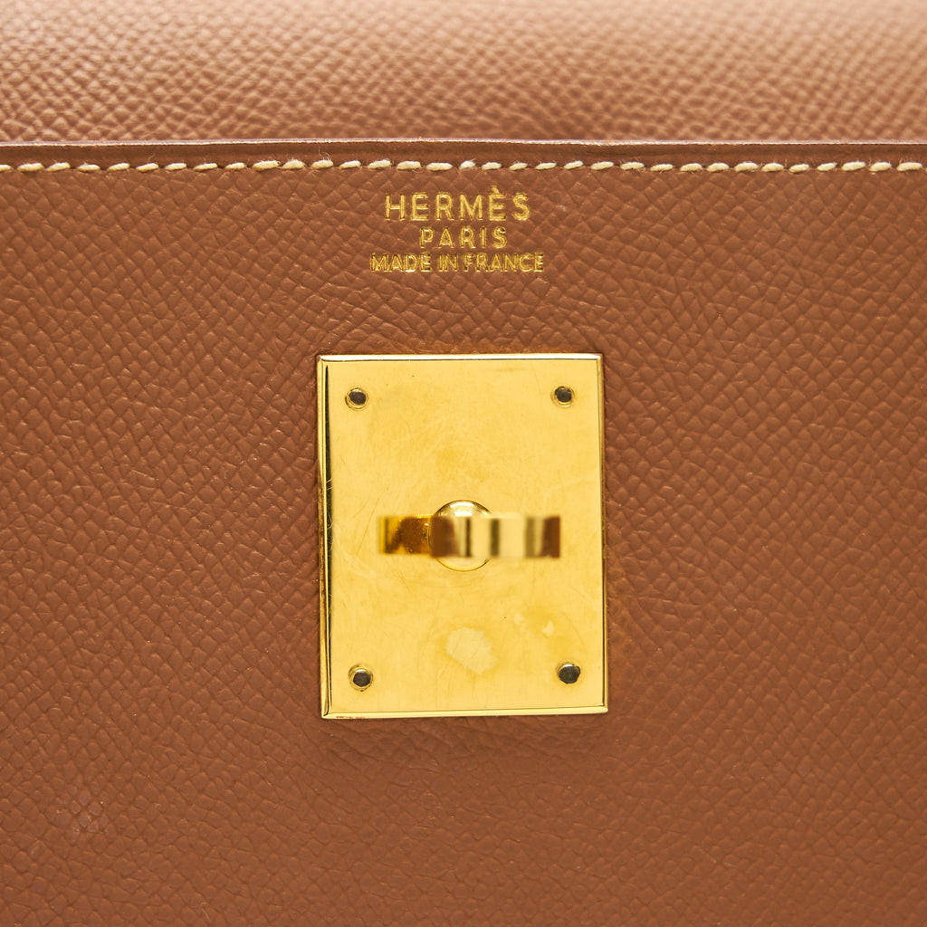 HERMES KELLY 32 SELLIERGOLD WITH GHW EPSOM