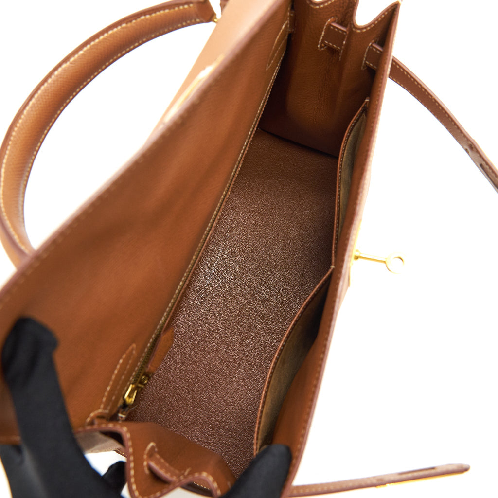 HERMES KELLY 32 SELLIERGOLD WITH GHW EPSOM