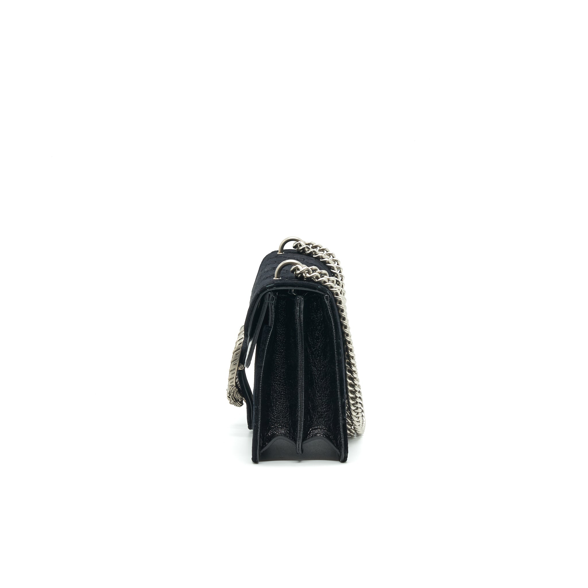 GUCCI DIONYSUS GG MEDIUM VELVET BLACK SHOULDER BAG