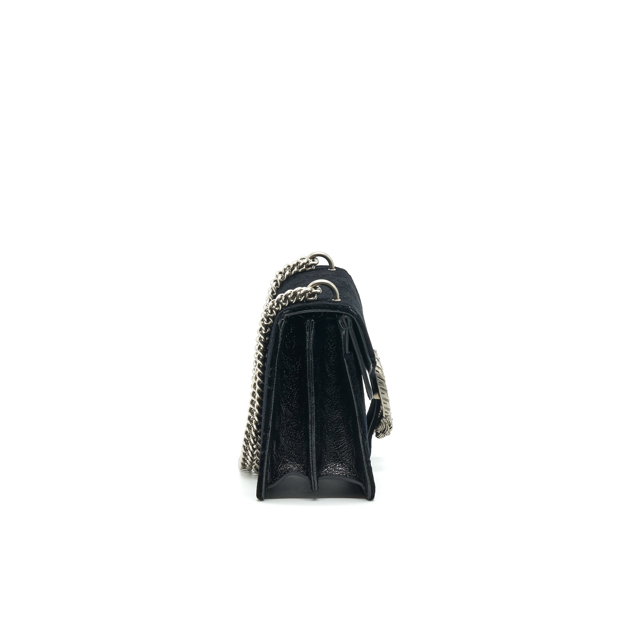GUCCI DIONYSUS GG MEDIUM VELVET BLACK SHOULDER BAG