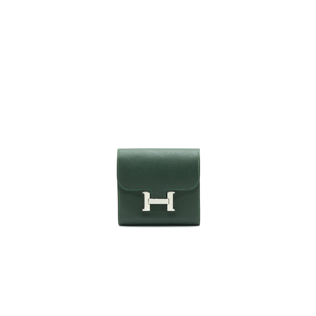 HERMES CONSTANCE WALLET DARK GREEN