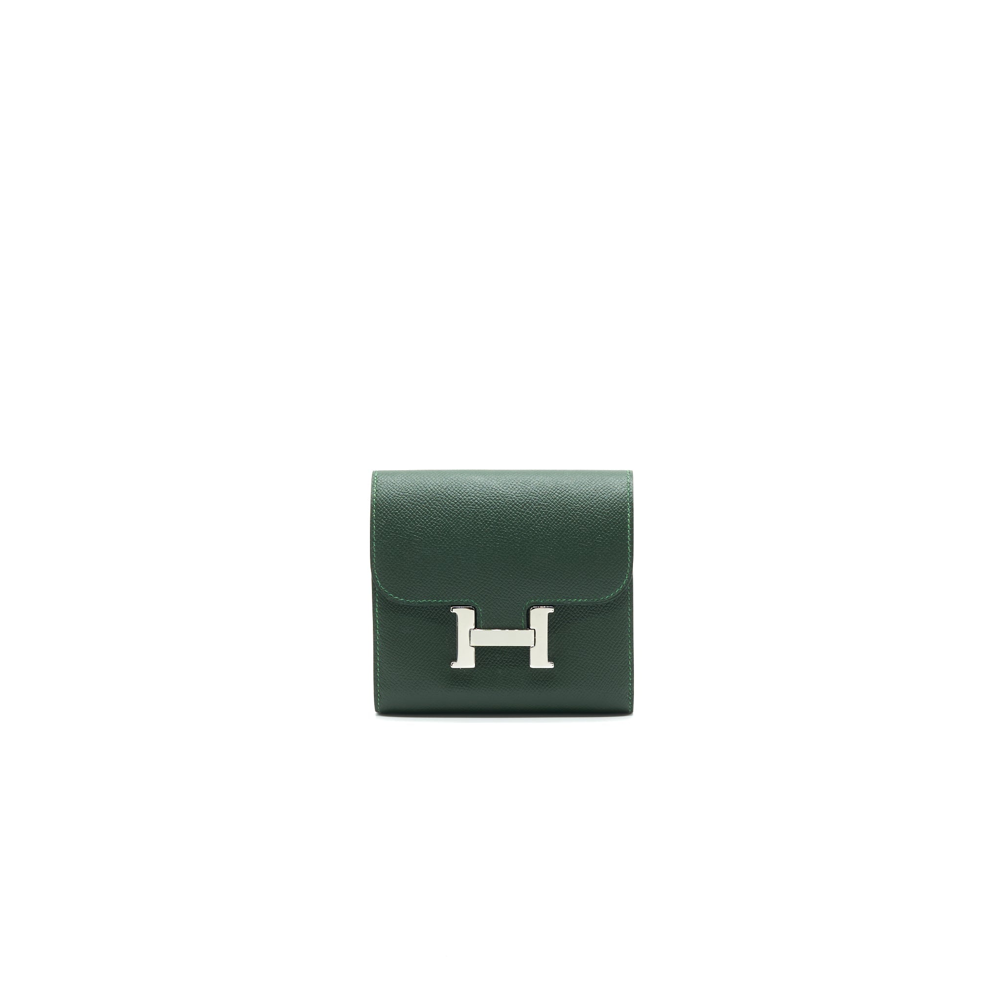 HERMES CONSTANCE WALLET DARK GREEN