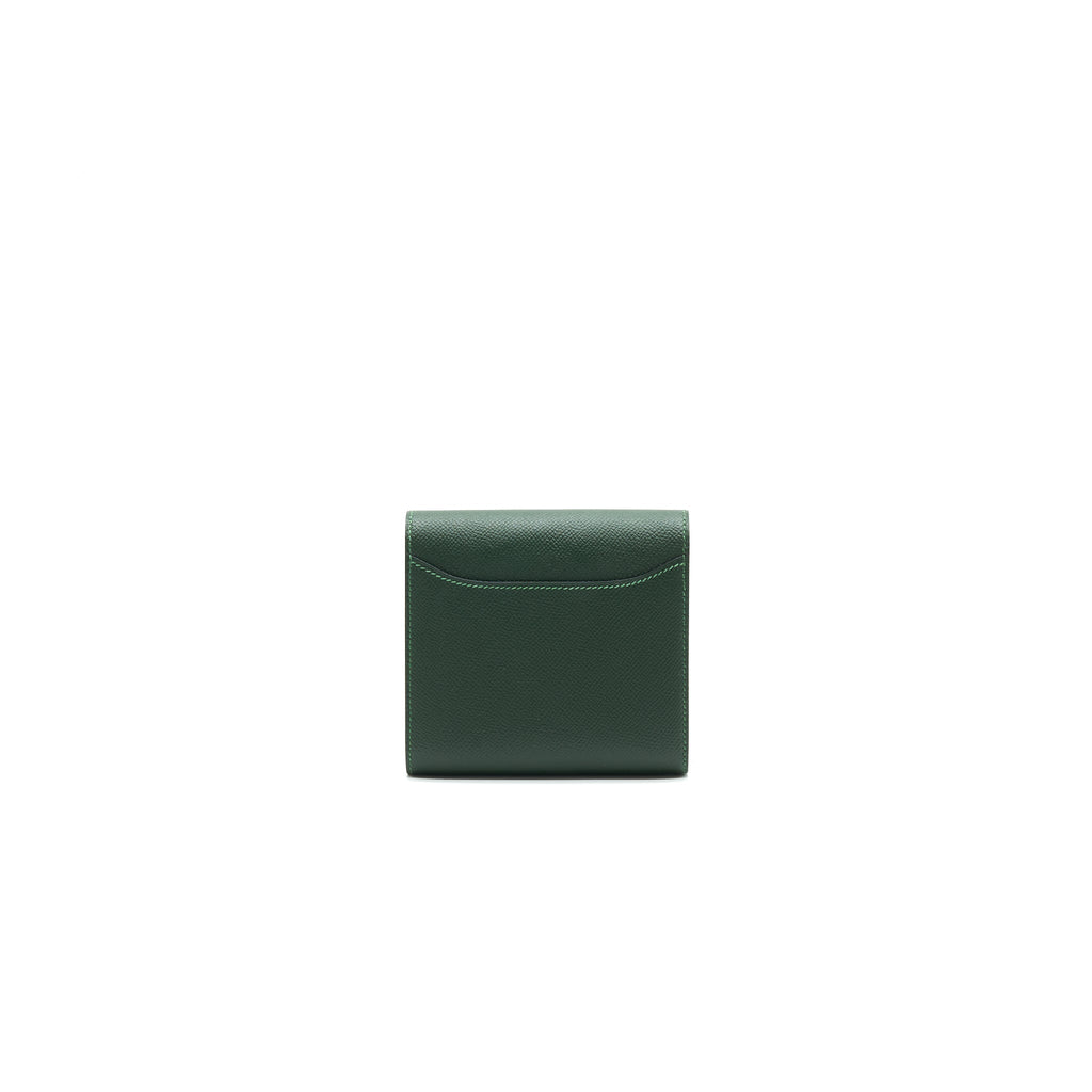HERMES CONSTANCE WALLET DARK GREEN