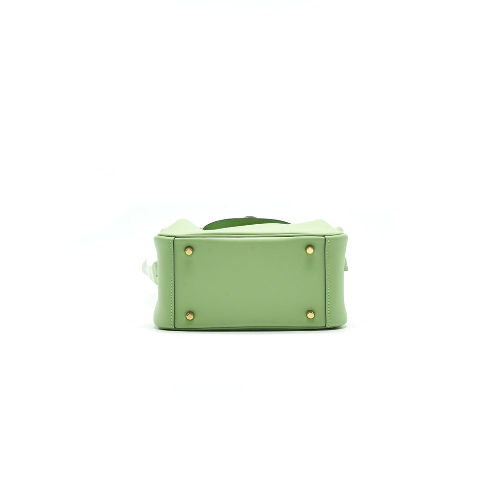 HERMES MINI LINDY 3I VERT CRIQUET GHW