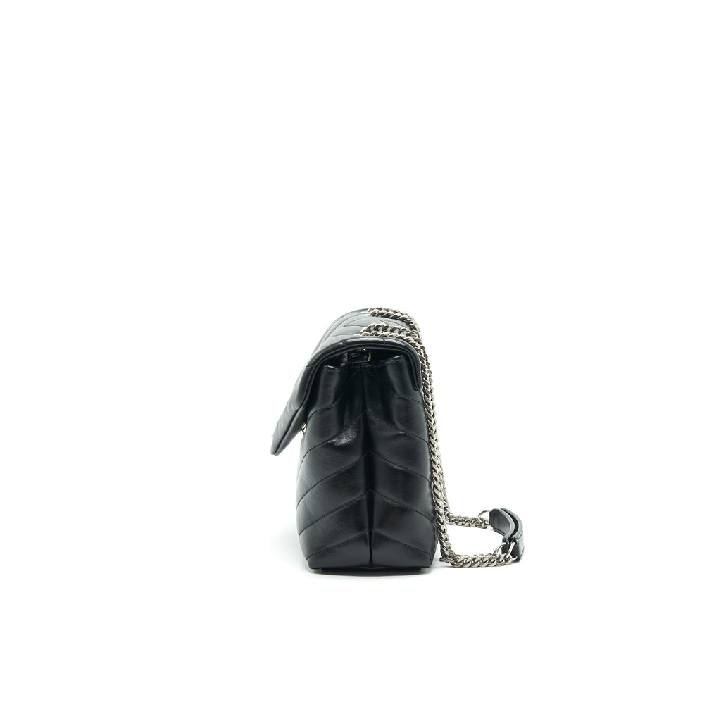 SAINT LAURENT SMALL LOULOU BAG BLACK SHW