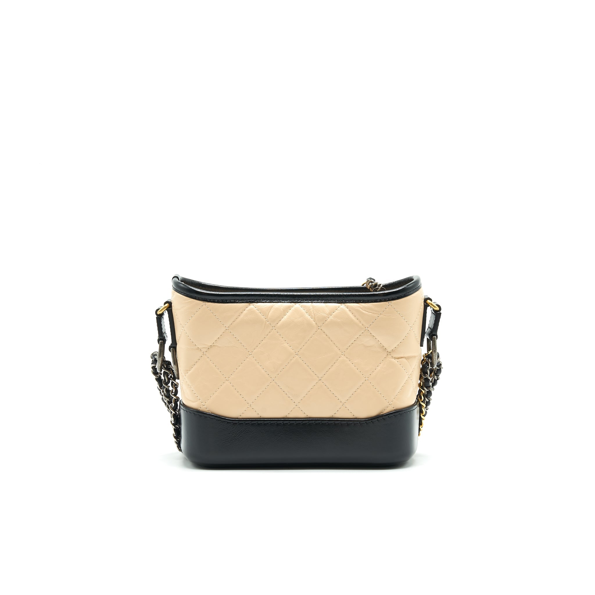 CHANEL SMALL GABRIELLE HOBO BAG BEIGE/BLACK