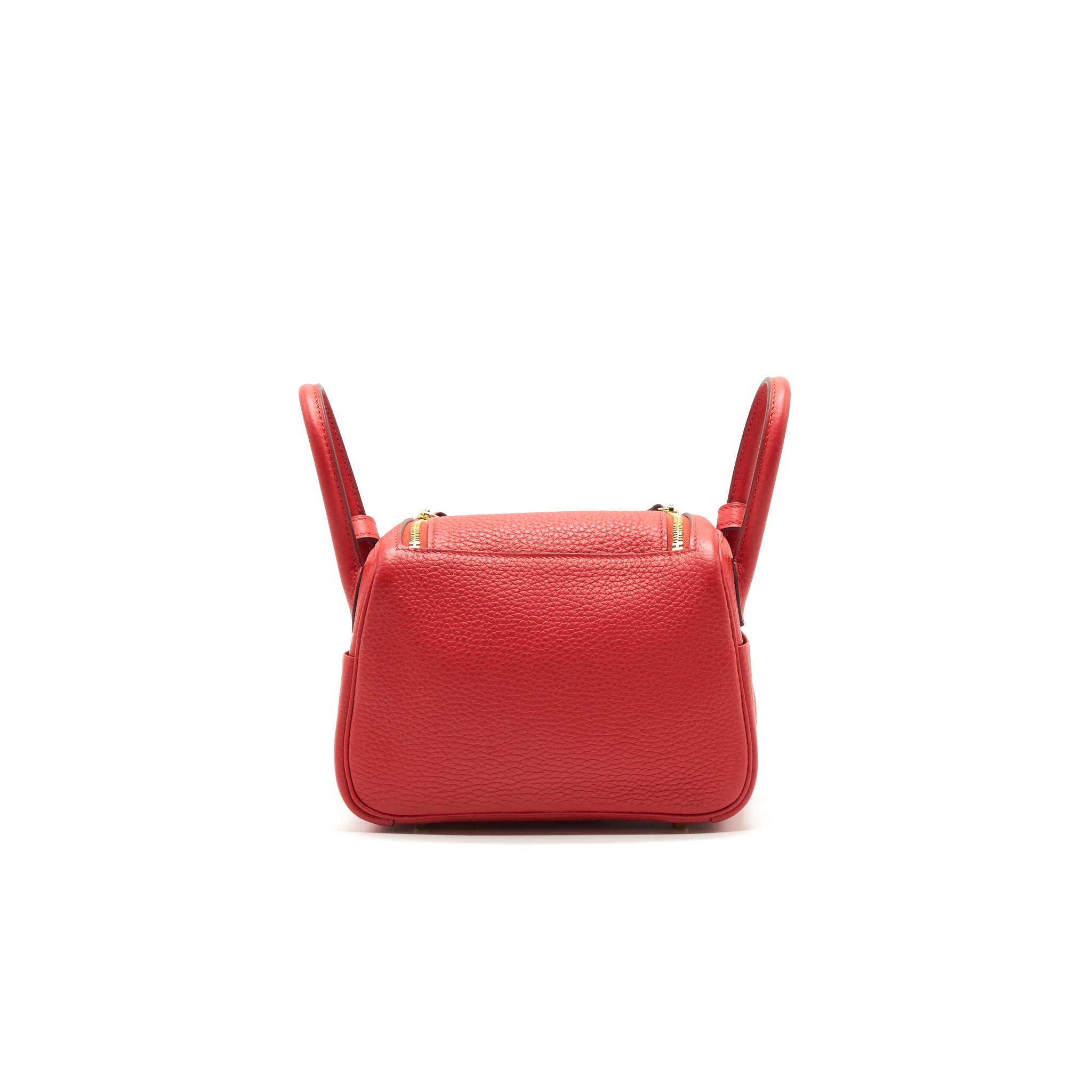 HERMES MINI LINDY ROUGE TOMATE GHW