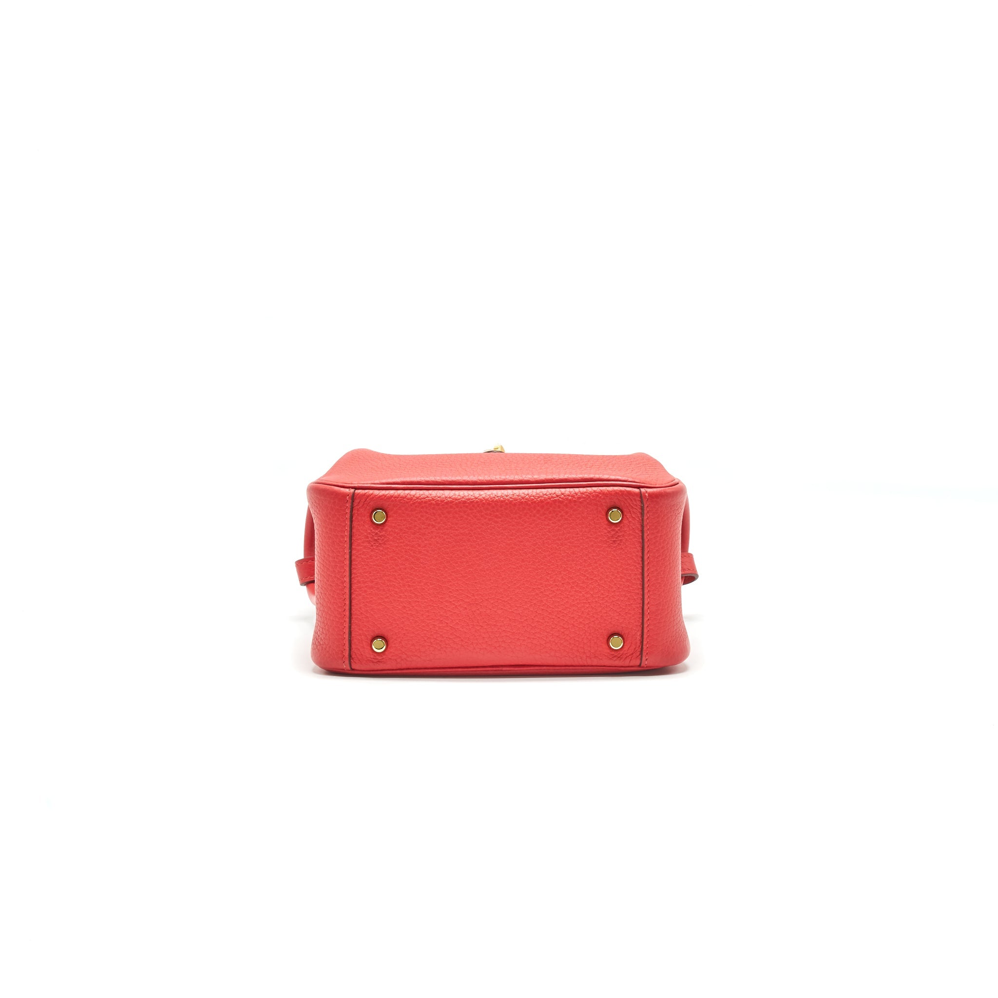HERMES MINI LINDY ROUGE TOMATE GHW