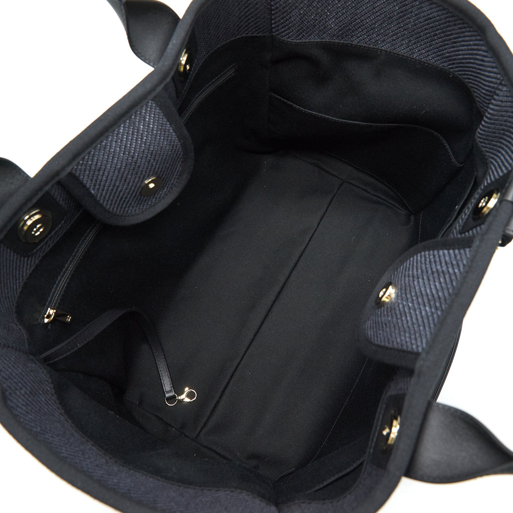 CHANEL MEDIUM DEAUVILLE TOTE IN BLACK GHW