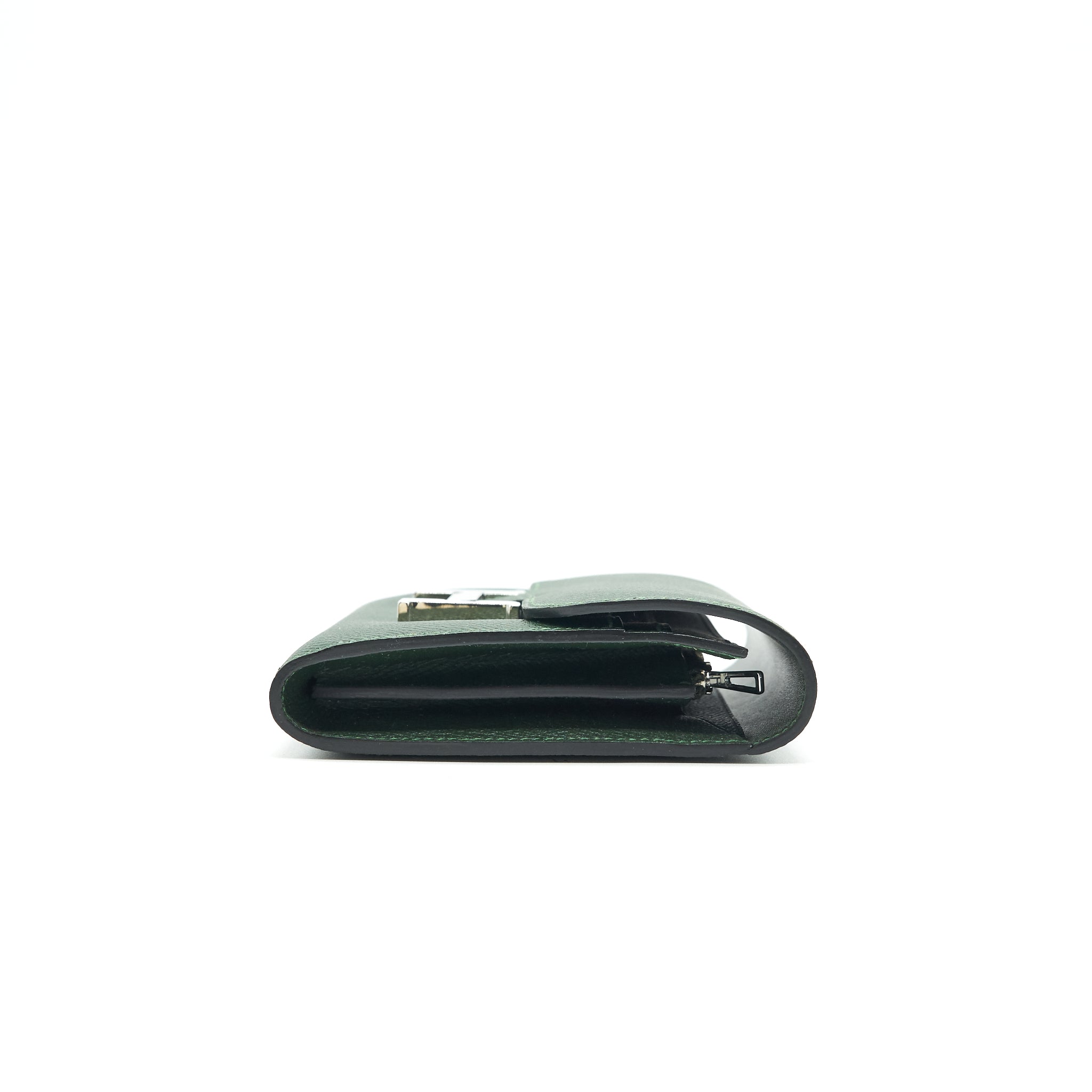 HERMES CONSTANCE WALLET DARK GREEN