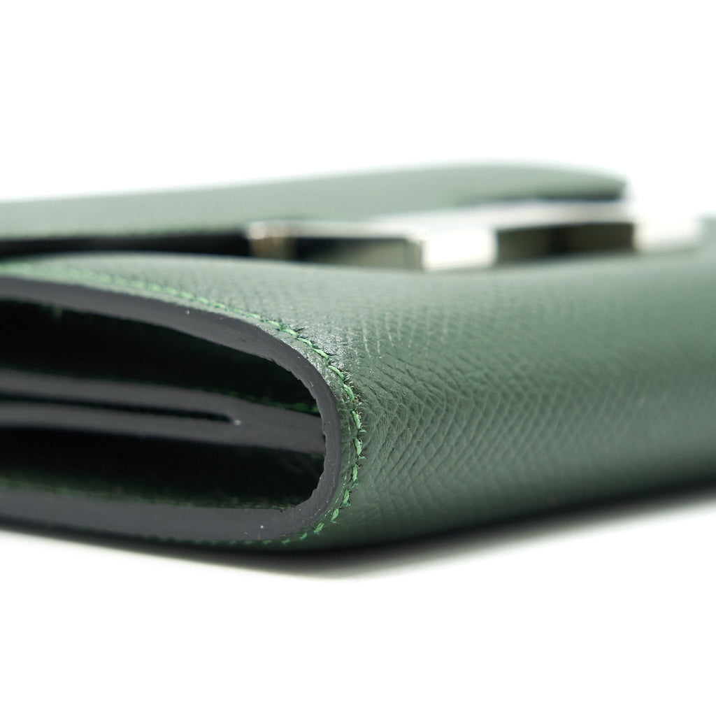 HERMES CONSTANCE WALLET DARK GREEN