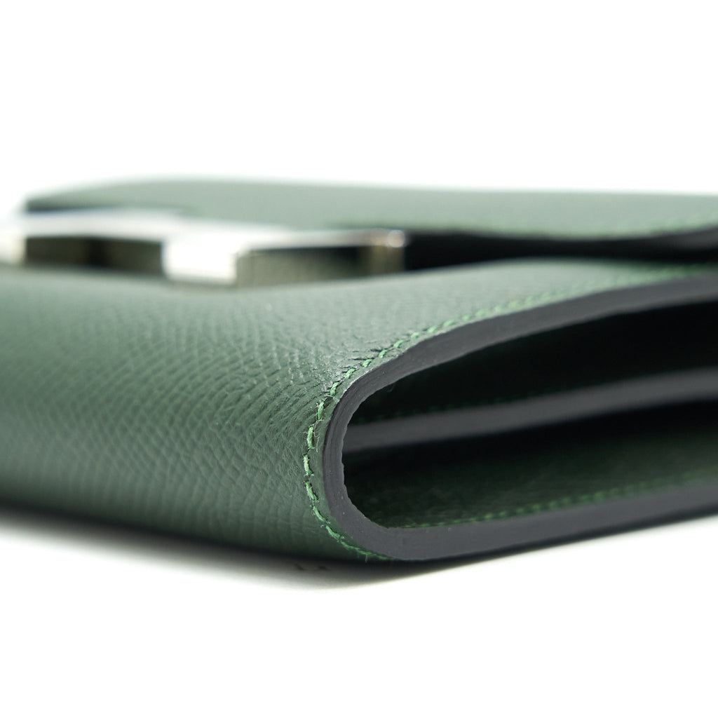 HERMES CONSTANCE WALLET DARK GREEN