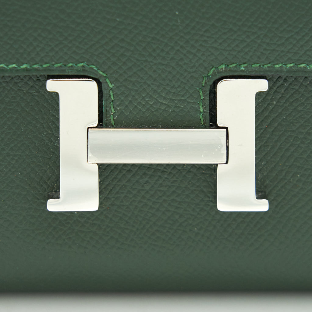 HERMES CONSTANCE WALLET DARK GREEN