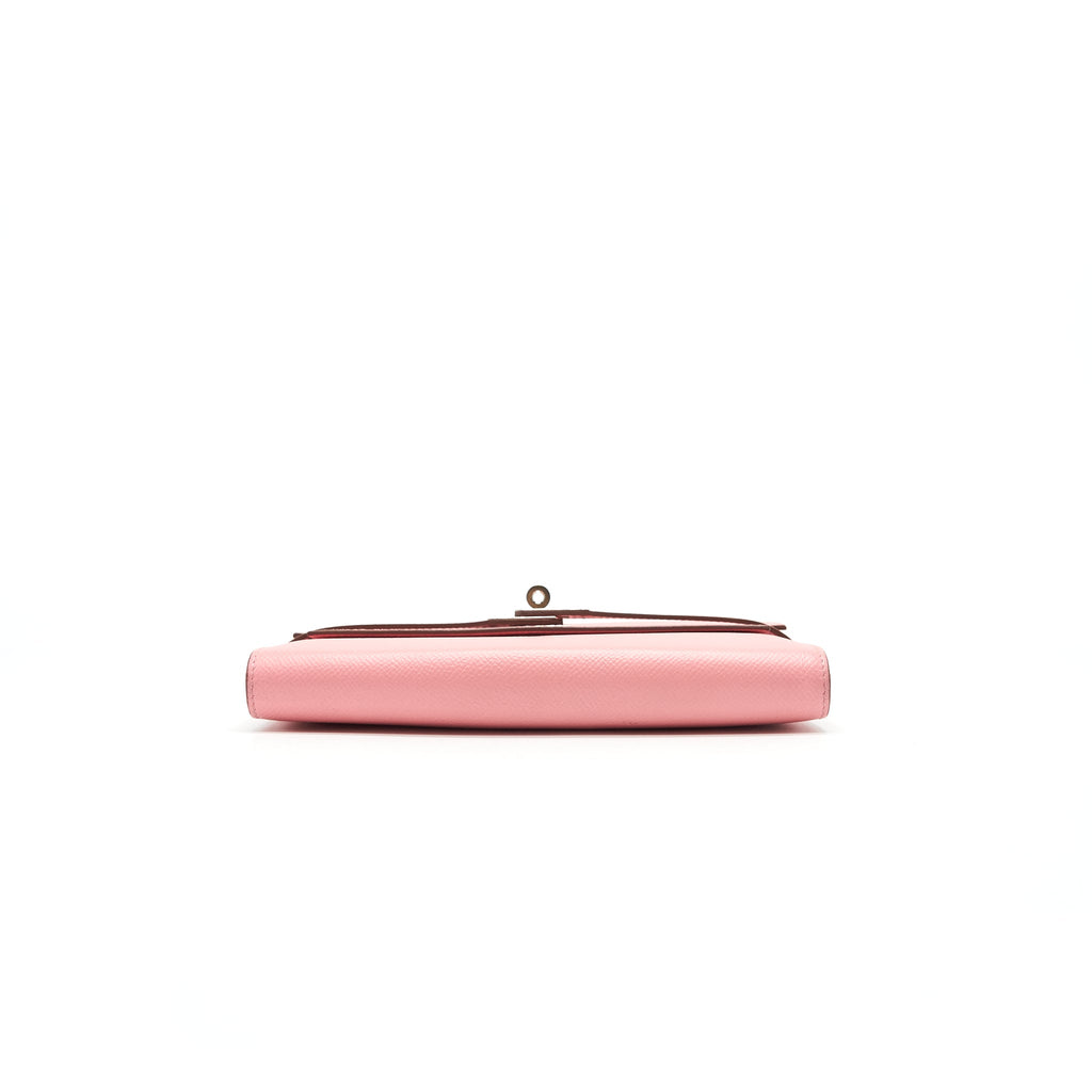 HERMES KELLY LONG WALLET PINK SHW