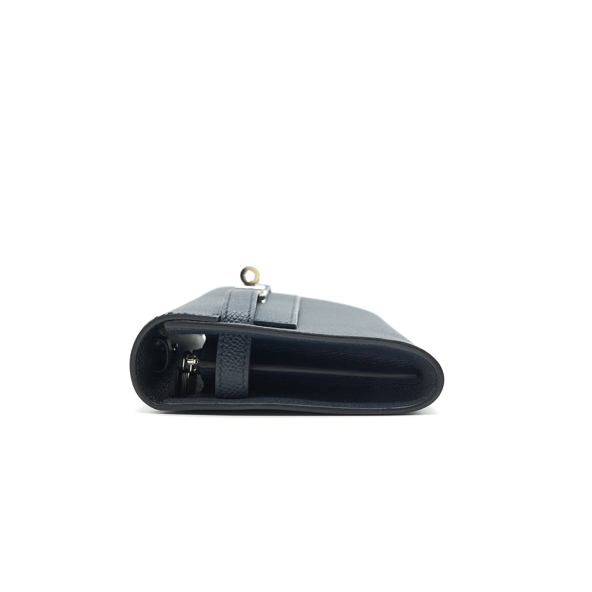 HERMES CLASSIC KELLY TO GO BLUE NUIT/ BLACK SHW