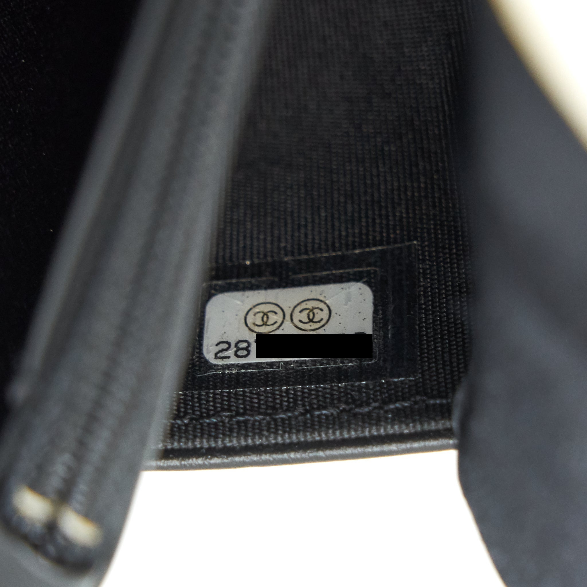 CHANEL HOUNDSTOOTH TWEED WALLET ON CHAIN BLACK/ WHITE