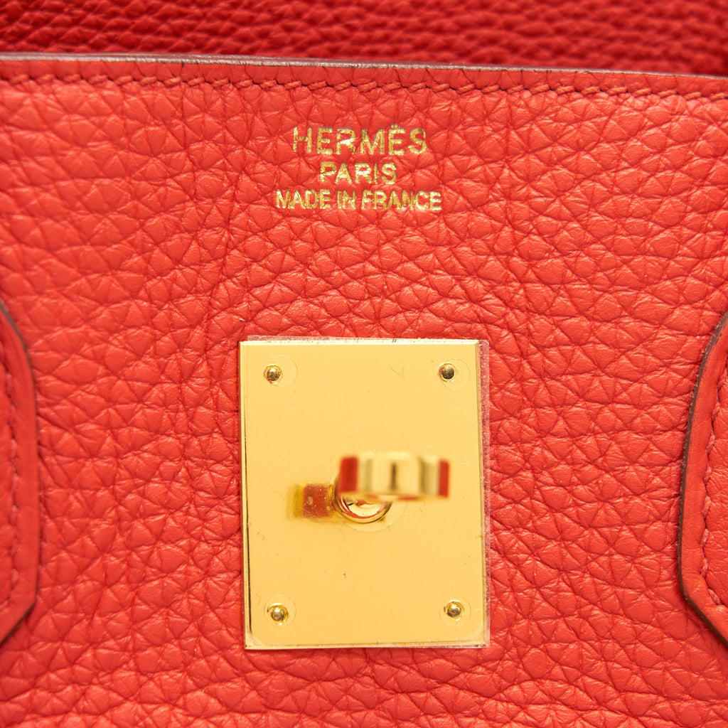 HERMES BIRKIN 35 9T CAPUCINE GHW TOGO LEATHER
