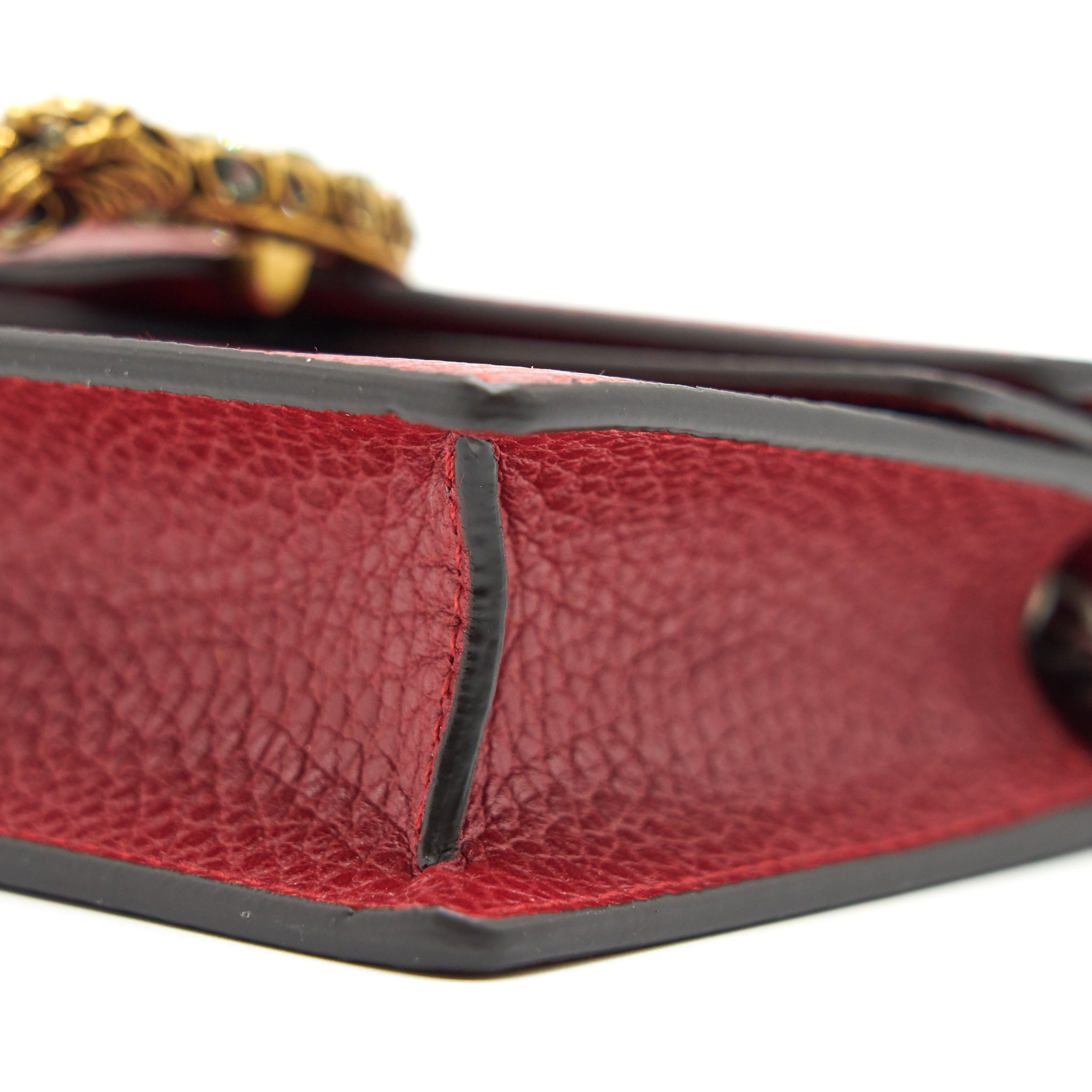 GUCCI DIONYSUS LEATHER SUPER MINI BAG RED