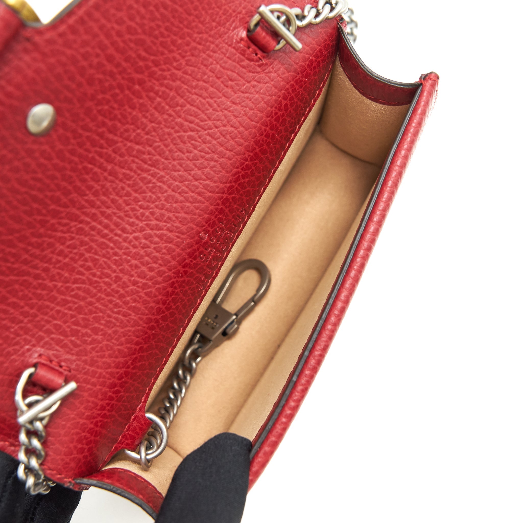 GUCCI DIONYSUS LEATHER SUPER MINI BAG RED