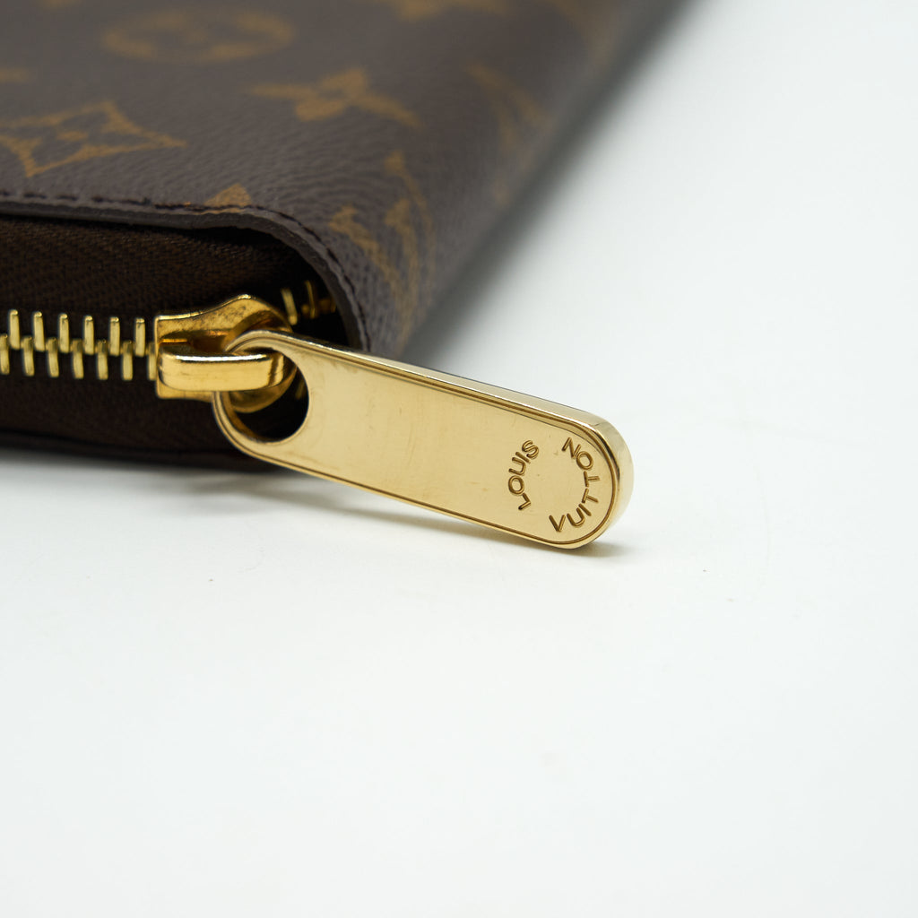 LOUIS VUITTON ZIPPY WALLET MONOGRAM CANVAS BROWN